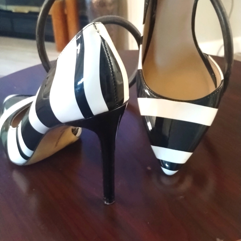 INC Black & White Heels